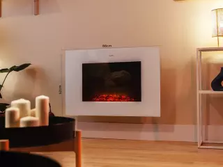 Chimenea eléctrica decorativa READYWARM 2690 FLAMES CONNECTED WHITE