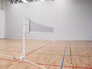 Juego postes voleibol de aluminio de Ø 90 mm en forma de L