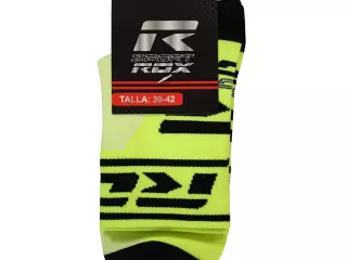 CALCETIN ROX R- RUNNING STEP MEDIA CAÑA - 43-46, AMARILLO FLUOR