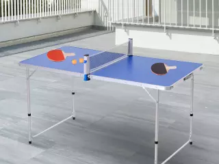 Mesa de Ping-Pong Plegable Altura Ajustable de 3 Niveles con Palas y Pelotas 160x8 PREGUNTAR STOCK0x54/62/70cm Carga Máxima 30kg PREGUNTAR STOCK