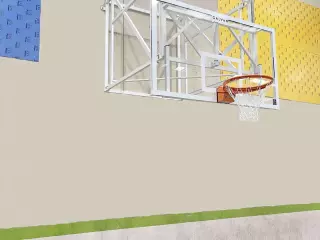 Sistema regulación altura tablero baloncesto a minibasket