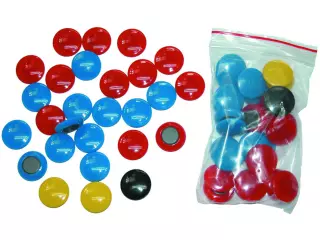 Fichas Magneticas Ø30 mm. Juego 27 uds.