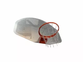 Tablero de baloncesto curvo metálico antivandálico