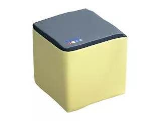 FIGURA CUADRADO 25 CM - AMARILLO/GRIS,