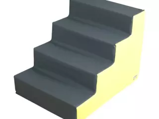 FIGURA ESCALERA MEDIANA 80X60X60CM - AMARILLO/GRIS,