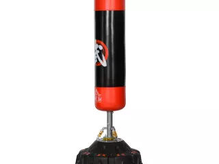 Saco de Boxeo de Pie Soporte de Boxeo para Adultos Base Grande Rellenable de Arena 60 kg / Agua 50 kg ?60x180cm Negro y Rojo