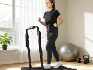Cinta de Correr Plegable con Escritorio Extraíble 2.5HP 1-12 KM/H Pantalla LED Manillar y Soporte para Móvil Negro