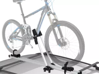 Portabicicletas de Techo para Vehículo Soporte para Bicicletas con Brazo de Pinza Ángulo Ajustable de 0-180 Grados 132x21x66 cm