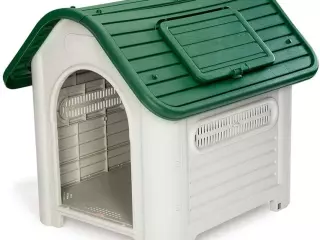 Caseta de Perro Zeus Resina Beige/Verde 66x73x69 cm #