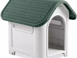 Caseta de Perro Zeus Plus Resina Beige/Verde 78x87x81 cm#