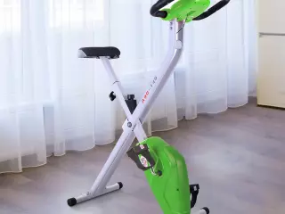 Bicicleta Estática Plegable con Asiento Ajustable Pantalla LCD 83x43x110 cm Verde