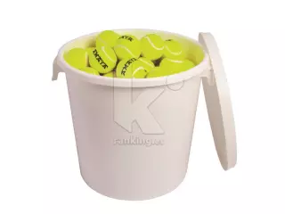 PELOTA TENIS INICIACIÓN, CUBO 100 UDS. BOTE MEDIO. PRESURIZADA