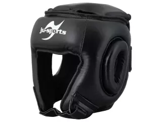CASCO ABIERTO CUERO NEGRO JU SPORT BOXEO
