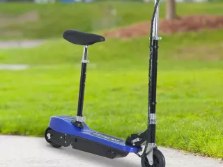 Patinete Eléctrico Scooter Plegable con Manillar y Asiento Ajustable - Color Azul - 78x40x96cm