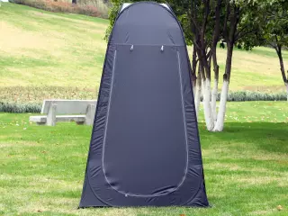 Carpa Vestidor Plegable Tienda para Ducha Portátil con Funda para Playa y Montaña 120x120x190 cm Negro
