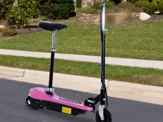 Patinete Eléctrico Scooter Plegable con Manillar y Asiento Ajustable - Color Rosa - 78x40x96cm