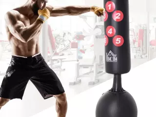 Saco de Boxeo de Pie 165cm Sacos de Suelo con Soporte para Rellenar Agua o Arena - apto para Adultos y Niños