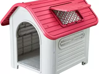 Caseta de Perro Dakota Resina 87 x 72 x 75 cm Beige/Rojo