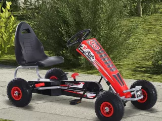 Kart Pedales Niños Coche de Pedales Deportivo con Asiento Ajustable Embrague y Freno para Niños 3-8 Años Carga 50kg Juguete Exterior 121x65x76cm