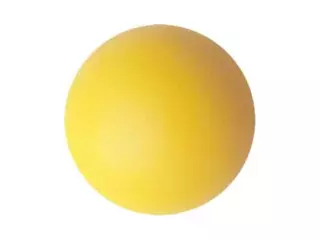 PELOTA HOCKEY/FLOORBALL SOFT - BLANCO/AMARILLO,7,5CM