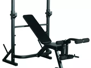 Banco de Pesas para Entrenamiento y Musculación Color Negro Acero PVC EVA - 175 x 98 x 130 cm