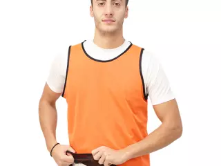 PETO REVERSIBLE UNISEX - JUNIOR, NARANJA/NEGRO