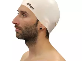 GORRO NATACION SILICONA SOFTEE - SENIOR, BLANCO