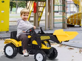 Tractores para Niños 3-6 Años Coche Pedales Carga 35kg 114x41x52cm Acero y Plástico CON PALA