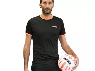 CAMISETA SOFTEE GALAXY NIÑO - NEGRO/CORAL FLUOR, 14 AÑOS