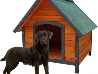 Caseta de Perro de madera Loki a 2 aguas 82x99x86 cm TAMAÑO GRANDE