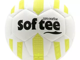 BALON FUTBOL HIBRIDO SOFTEE MAX - FUTBOL11, BLANCO/AMARILLO FLUOR