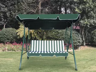 Balancín de Jardín Chillvert Juliette 2-3 Plazas Acero Verde 112x170x153 cm