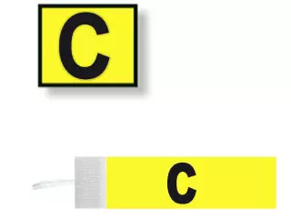 Distintivo capitán velcro regulable adulto. color amarillo