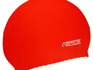 Gorro natacion latex en bolsa. rojo