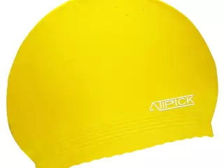 Gorro natacion latex en bolsa. amarillo