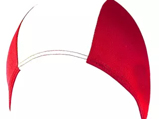 Gorro natacion poliester en bolsa. rojo