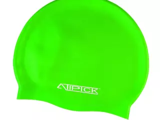 Gorro natacion silicona en bolsa. verde