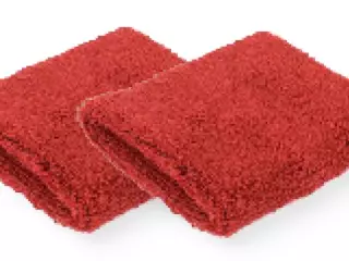 Par muñequeras rizo algodón 7.5x7.5 cm. rojo