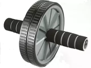 Doble rueda para ejercicios abdominales Ø 18.5 cm Rueda Abdominal Doble Con Agarres Ergonómicos De Vinilo Ø 18,5 Cm