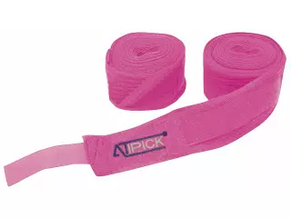 Par vendas algodón para boxeo 5m x 5 cm. Color ROSA
