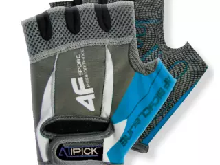 Guantes ciclismo AZUL mod. 4F elastano/malla con palma GEL. Talla M