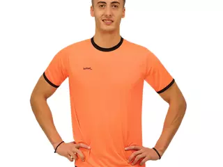 CAMISETA SOFTEE GALAXY NIÑO - CORAL FLUOR/NEGRO, 12 AÑOS