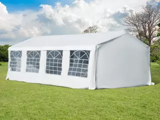 Carpa Blanca de 8x4 m para Celebraciones Fiestas y Eventos Cochera