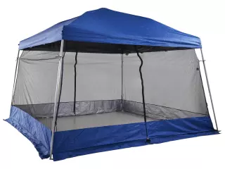 Carpas para Exterior Plegable para Jardín o Camping 360x360x260cm Cenador para Exterior con Mosquitera - Color Azul