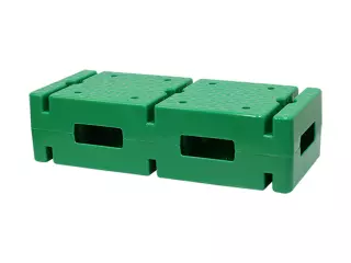 LADRILLO CON SOPORTE PARA PICA Y ARO - VERDE