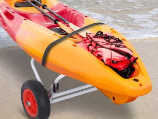 Carro de Transporte Kayak Plegable Barco Canoa Carrier Remolque Carretilla Carga 70kg con Ruedas Portacanoas Universal Aluminio 62x35x30 cm
