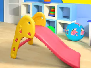 Tobogán para Niños de 18 meses para Casa o Jardín - Multicolor - Plástico - Máximo 60kg - 110x54x70 cm