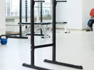 Estación Dip de Musculación Negro Acero Hasta 120kg