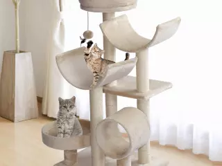 Rascador para Gatos Árbol Rascador Grande Plataformas Tubo de Juego Bola de Juego 50x40x105cm