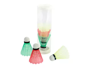 VOLANTES BADMINTON PLÁSTICO COLOR, BOTE 6 UDS.